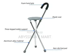 Foldable 3 Legged Walking Stick