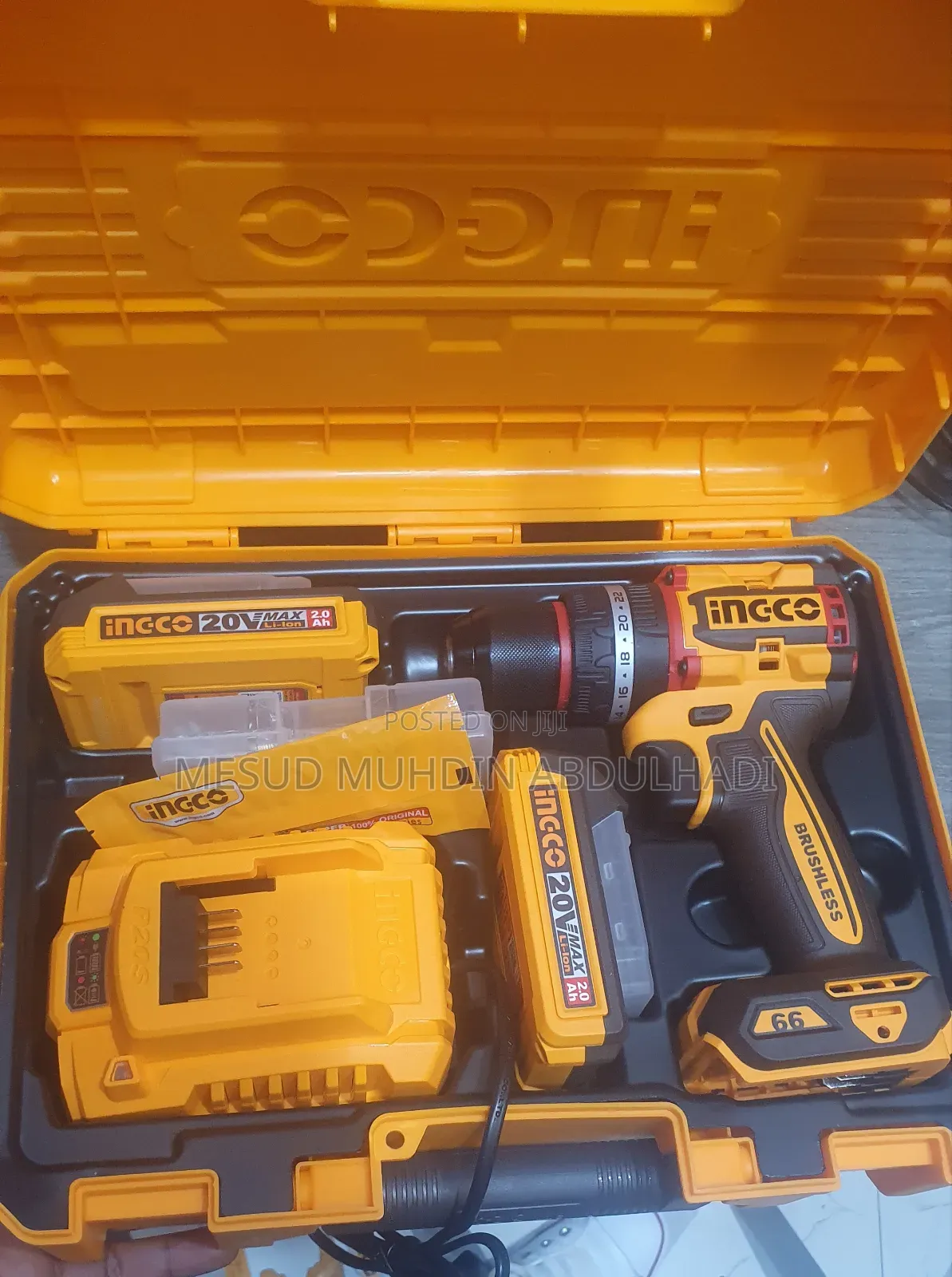 Ingco Brushless Cordless Impact Drill 20v