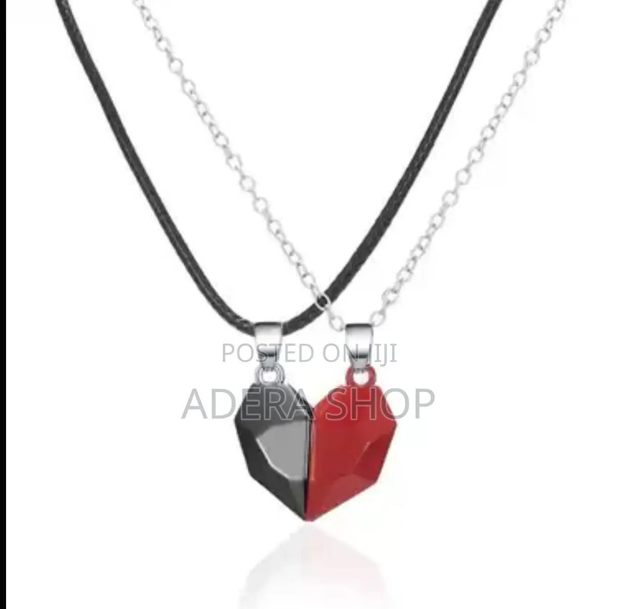 Half-Heart Butterfly Magnetic Matching Necklaces