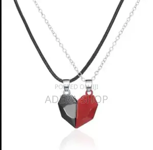 Photo - Half-Heart Butterfly Magnetic Matching Necklaces