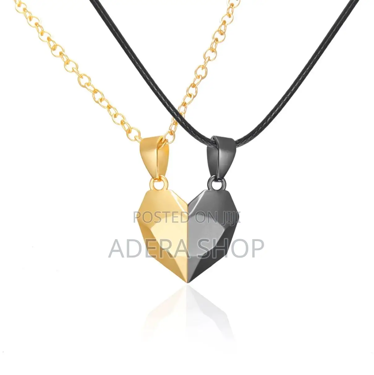 Half-Heart Butterfly Magnetic Matching Necklaces