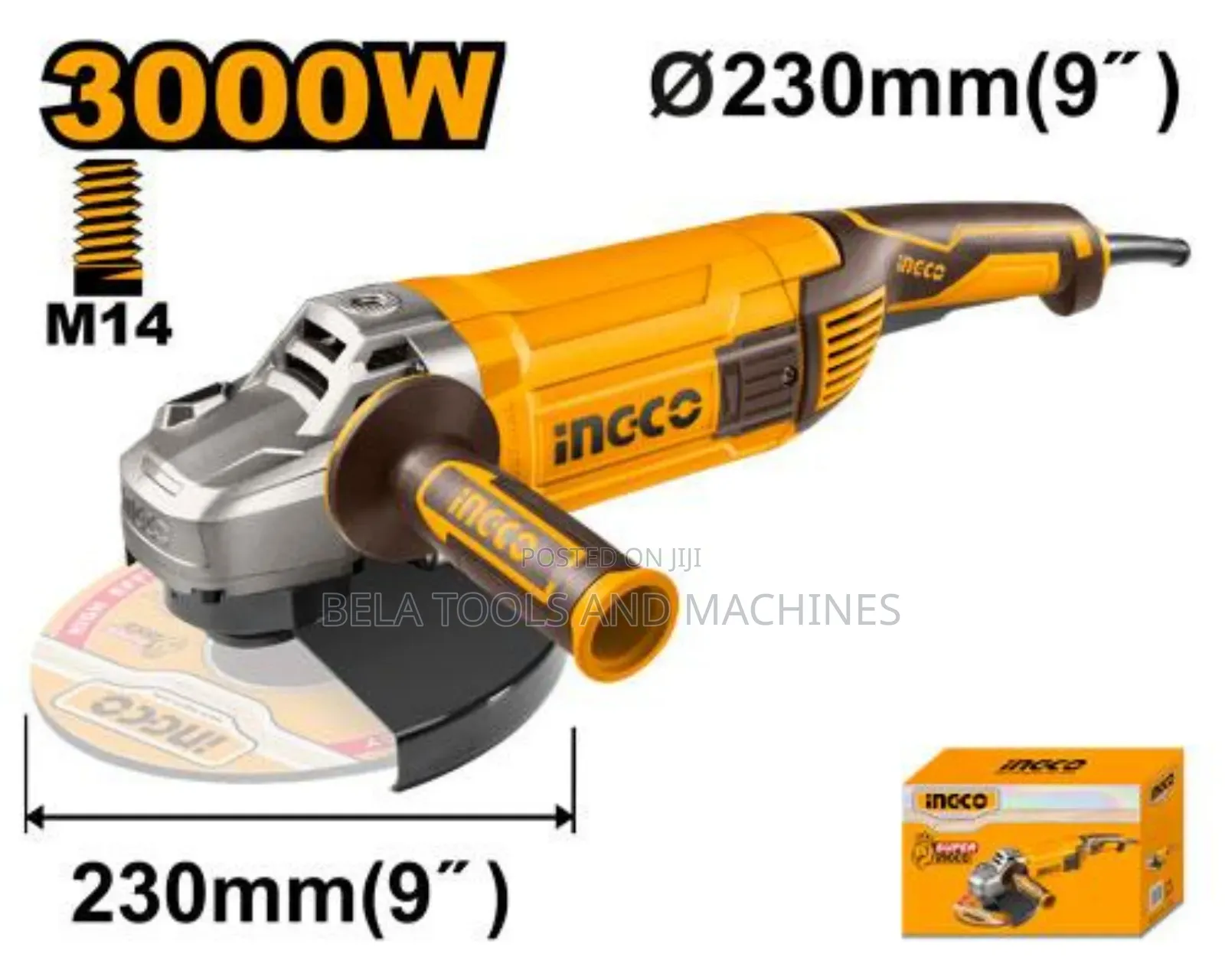 High Quality Professional Ingco Angle Grinder 3000w Big