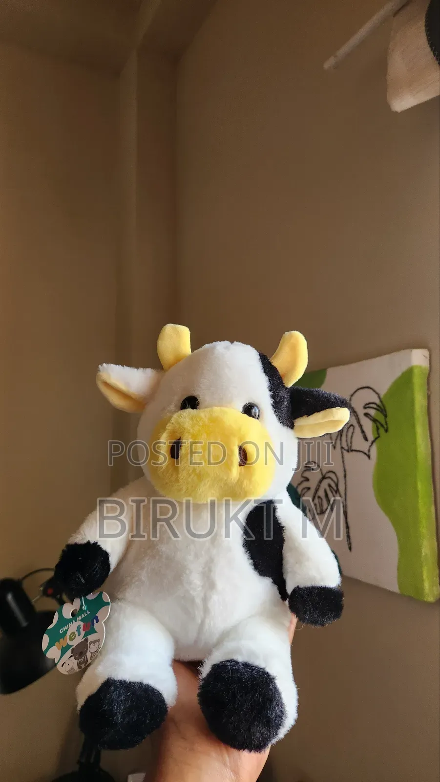 A Stuffed Animal or a Cow Toy