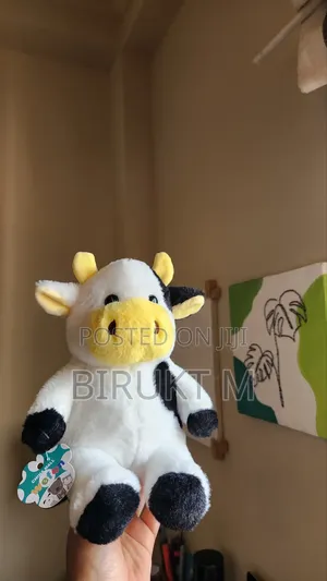 A Stuffed Animal or a Cow Toy