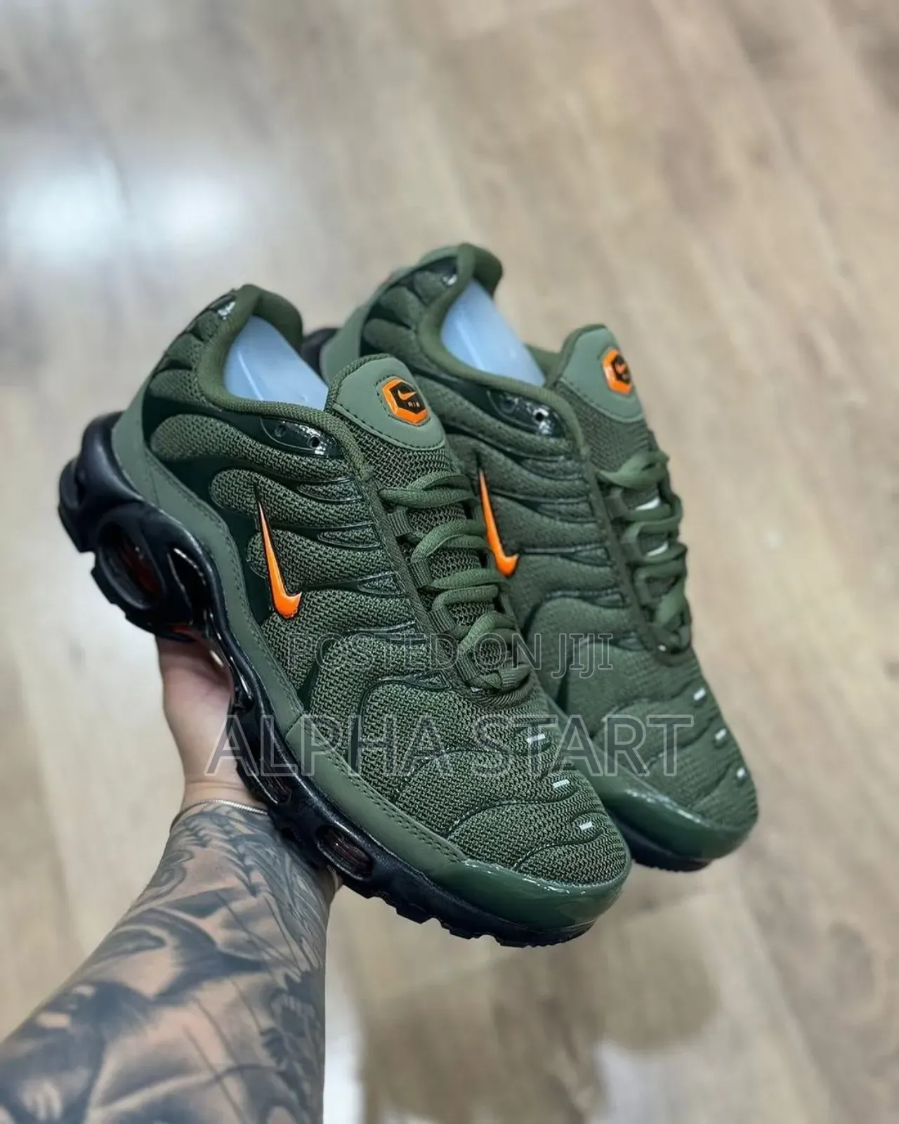 Air Max Tn Green High Master Quality Smooth Sneakers