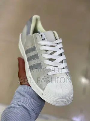 Photo - Adidas Superstar White and Gray Colorway.
