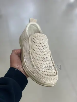 Photo - Ivory Suede Men's Lofers