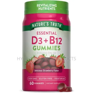 Photo - Vitamin D3 and B12 Gummies | 60 Count Strawberry  Flavor