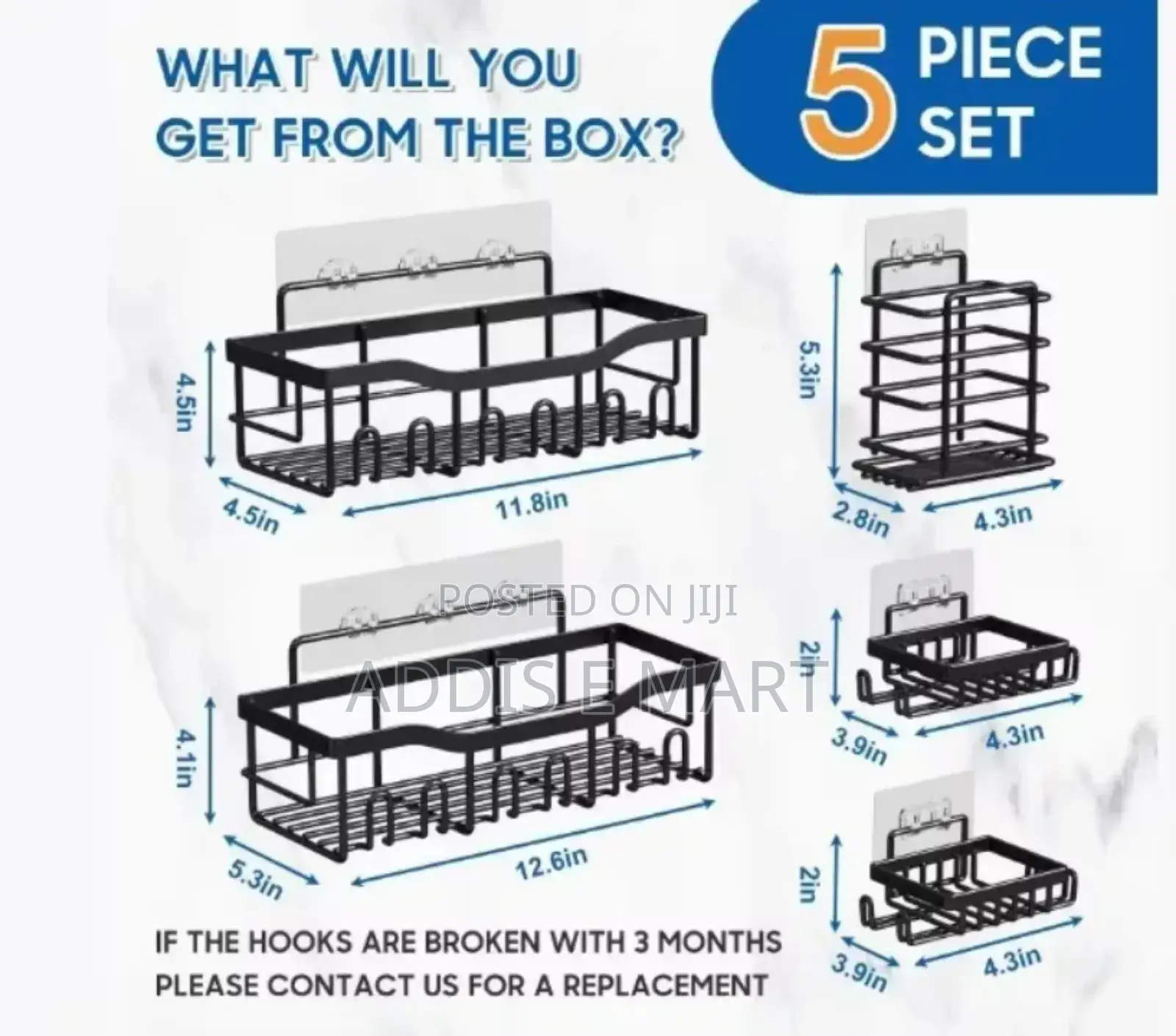  5 in 1 Corner Shower and Kitchen Organizer Caddy