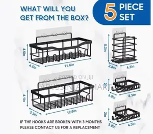  5 in 1 Corner Shower and Kitchen Organizer Caddy