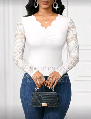 Photo - Lady 2025 New Elegant Commuting White Solid Color Lace Patchwork Fitte