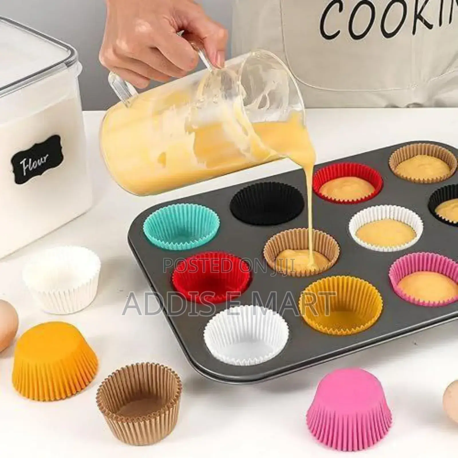 12 Holes Cup + Silicon Baking Molds Muffin