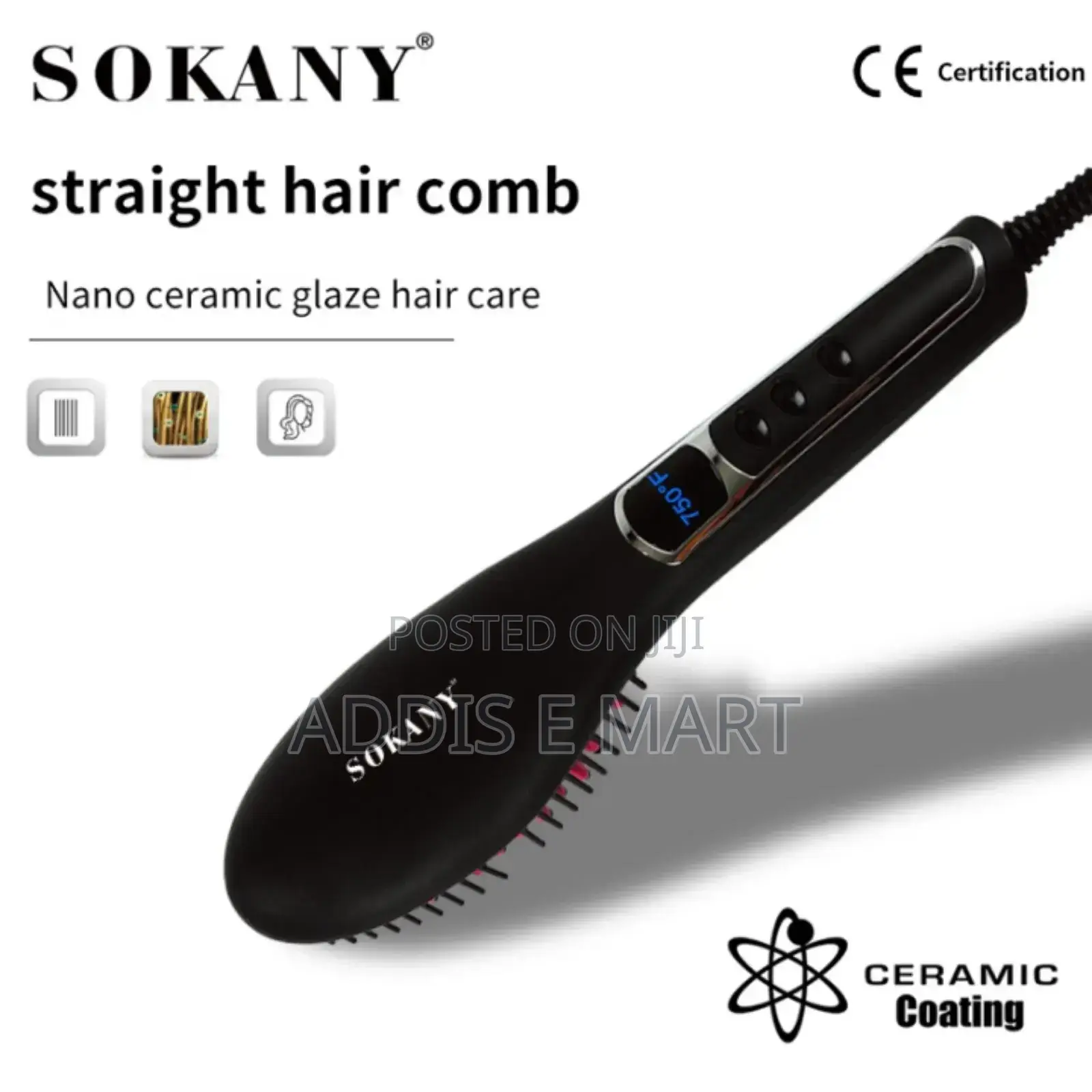 Pro Gemei Professional Hair Straightner Brush