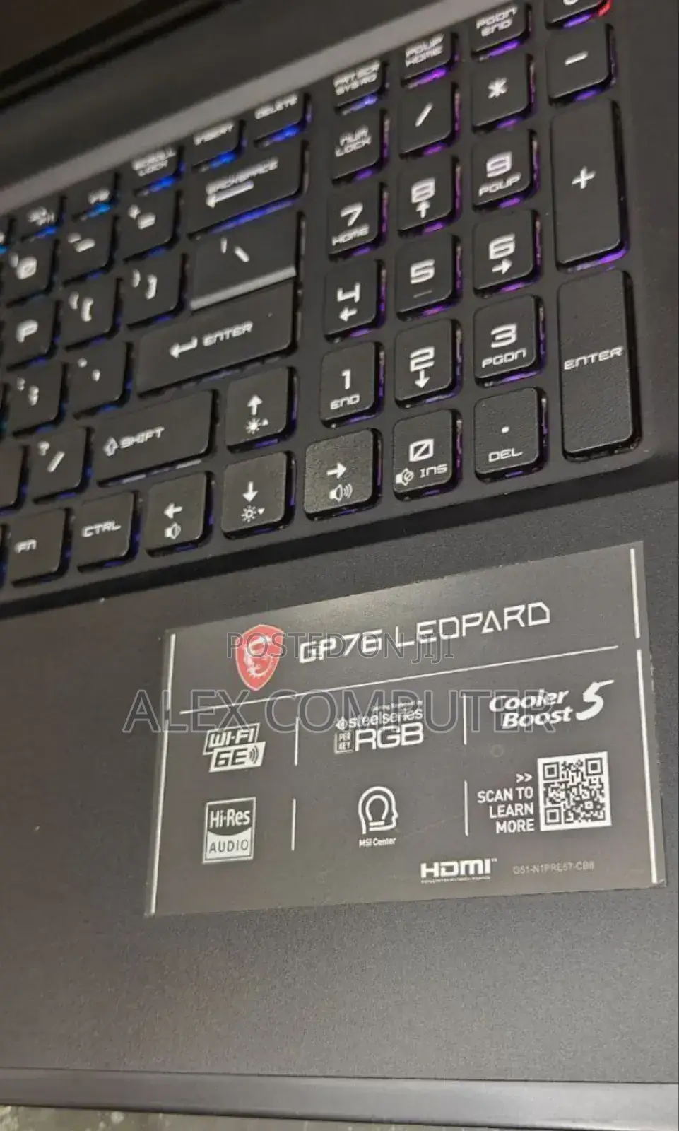 New Laptop MSI 16GB Intel Core I5 SSD 1T