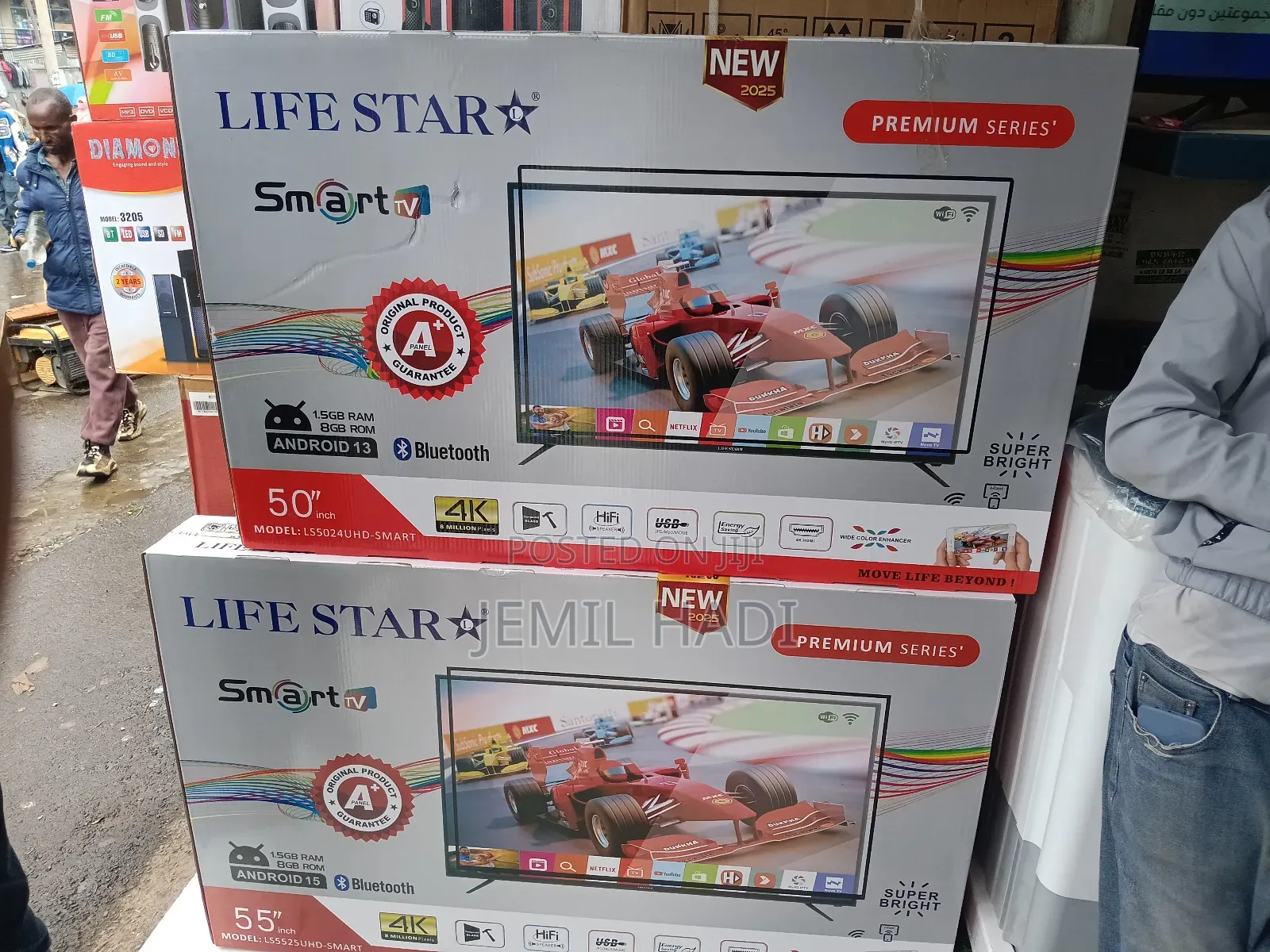 Life Star Tv Semart 50,Inch 55 Inch ,Debel Gelass