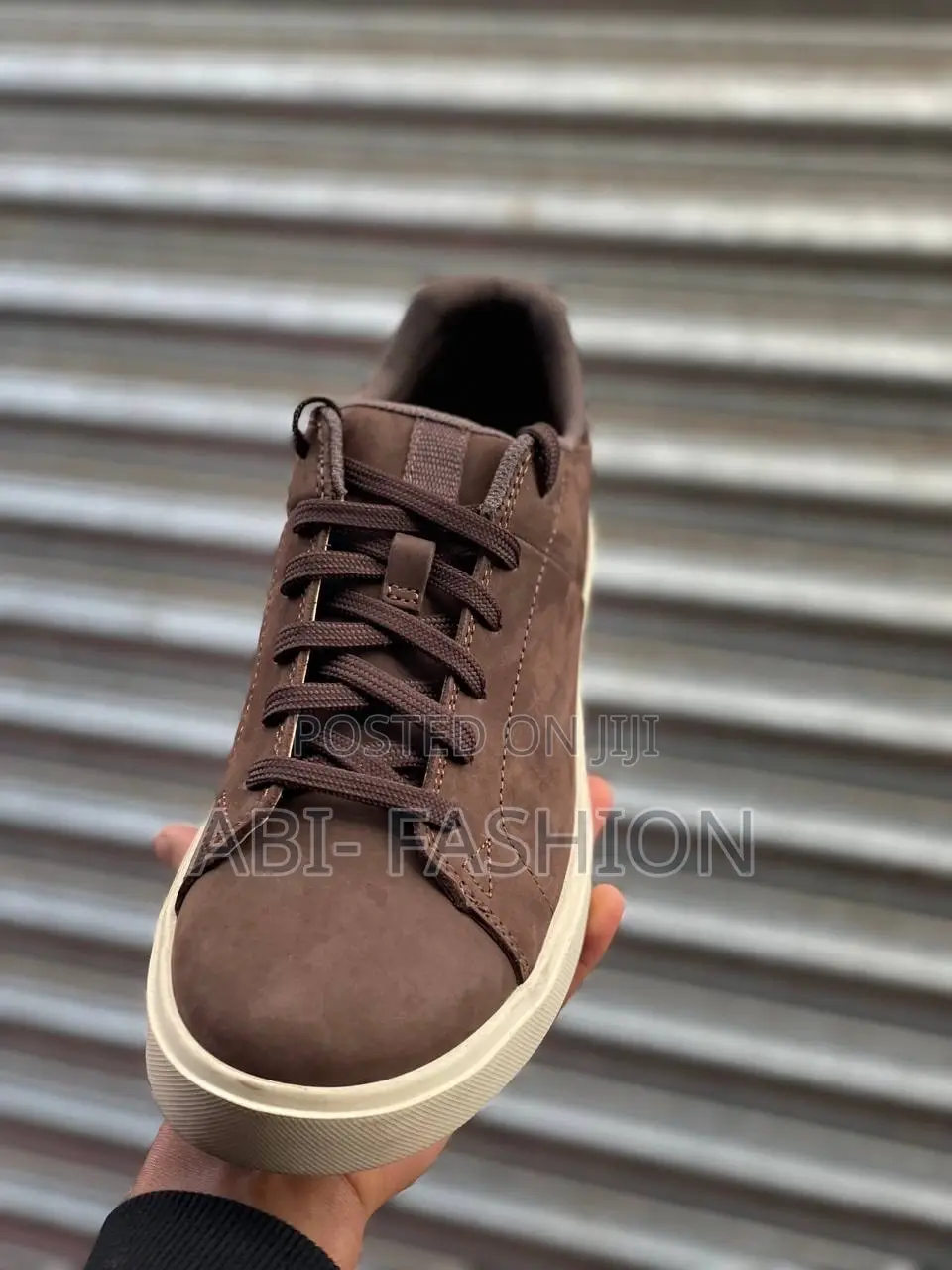 Brown Leather Caterpillar Sneakers Mens