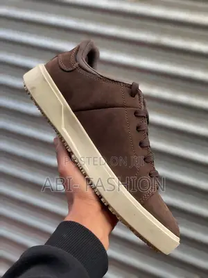Brown Leather Caterpillar Sneakers Mens