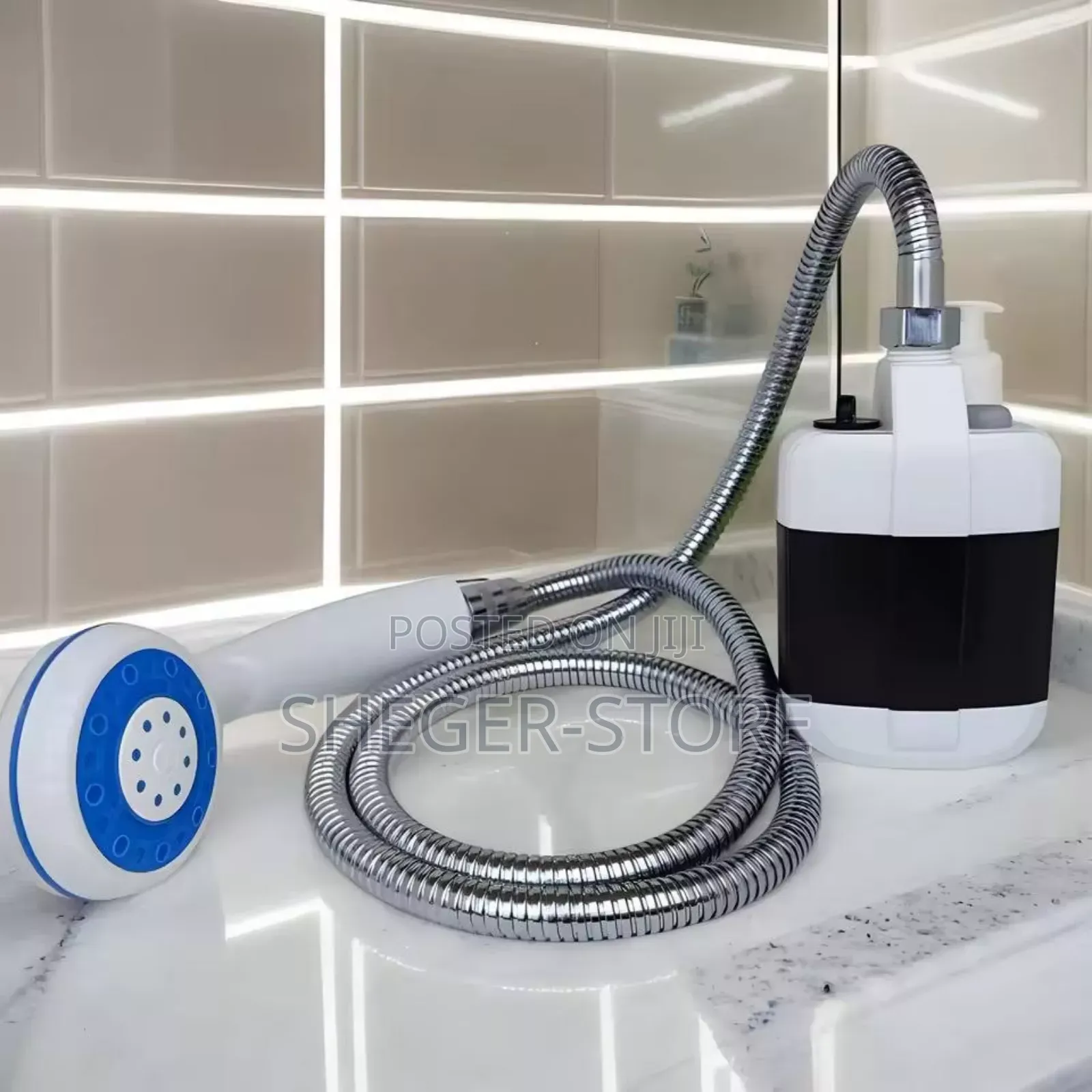 Orginal Portable Outdoor Shower Pump (በቻርጅ የሚሰራ ተንቀሳቃሽ ሻወር ፓምፕ ) 1.5m