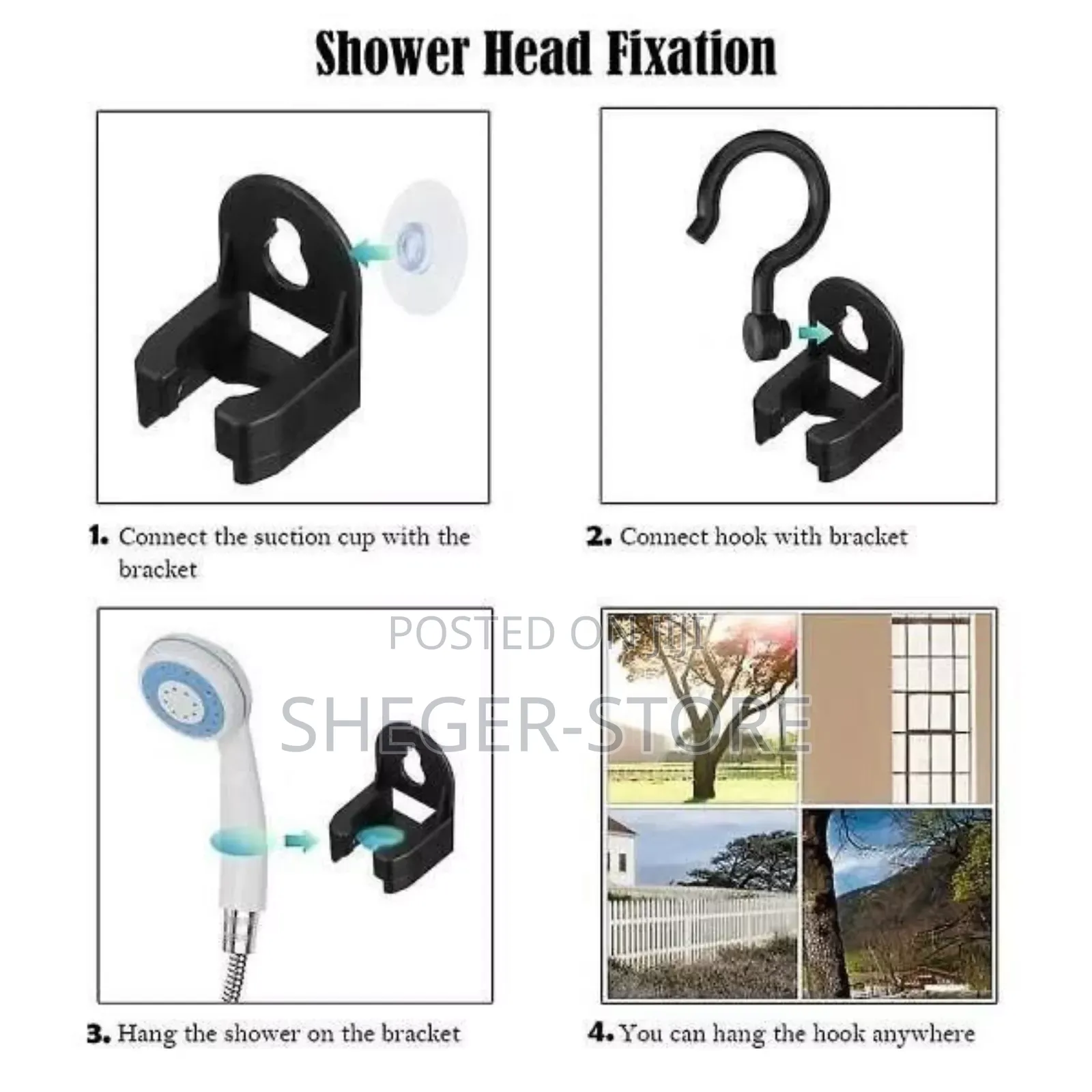 Orginal Portable Outdoor Shower Pump (በቻርጅ የሚሰራ ተንቀሳቃሽ ሻወር ፓምፕ ) 1.5m