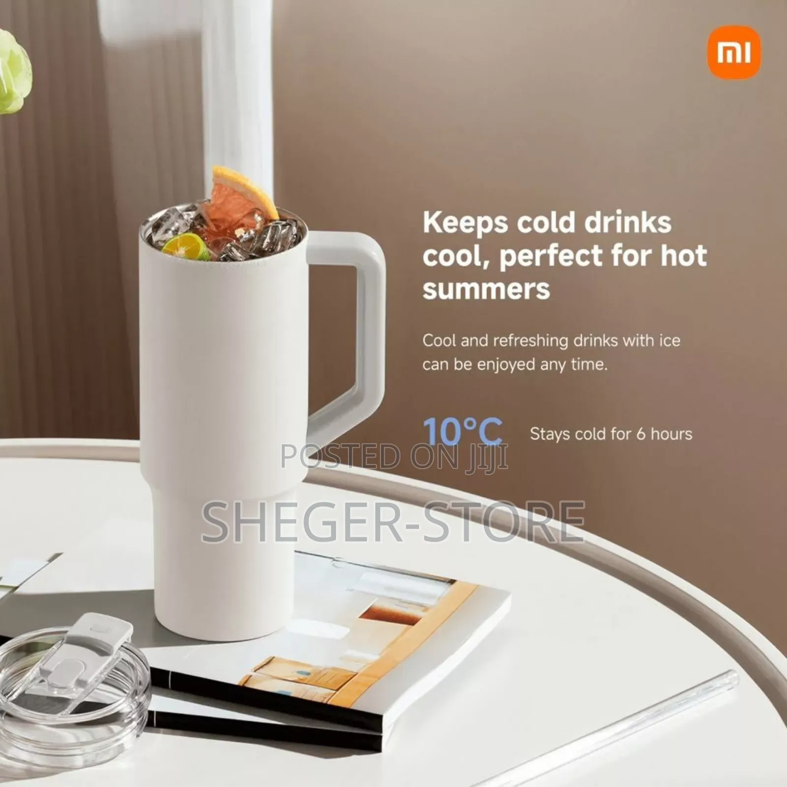 High Class Xiaomi Straw Mug ( ትኩስና ቀዝቃዛ መጠጦችን ለረጅም ሰዓታት የሚያቆይ )