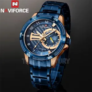 Photo - Naviforce Nf-9223 Dual Mastery Men Quartz Watch Blue Wristwatch