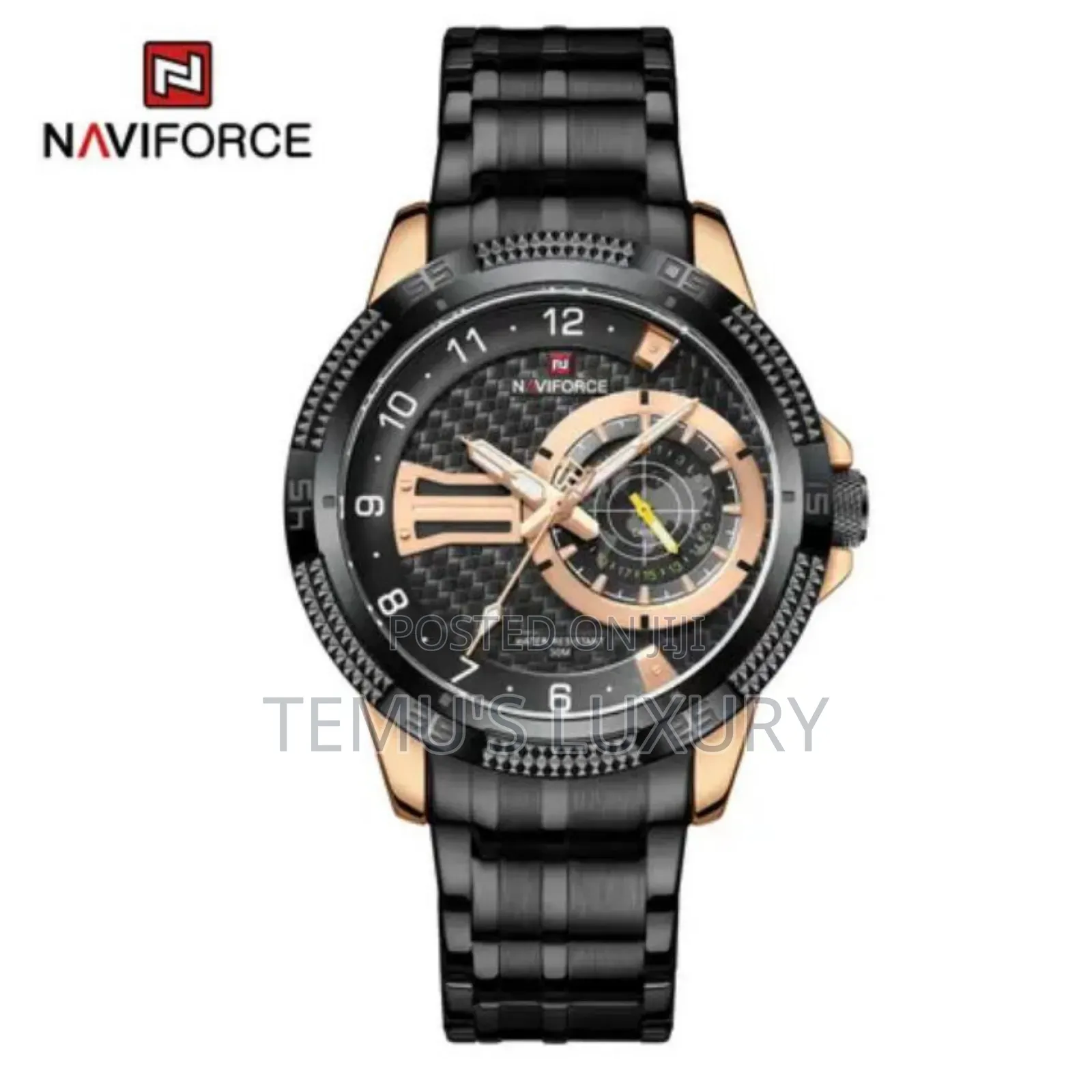 Naviforce Nf-9223 Dual Mastery Men Quartz Black Wristwatch
