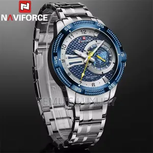 Naviforce Nf-9223 Dual Mastery Men Blue Quartz Wristwatch