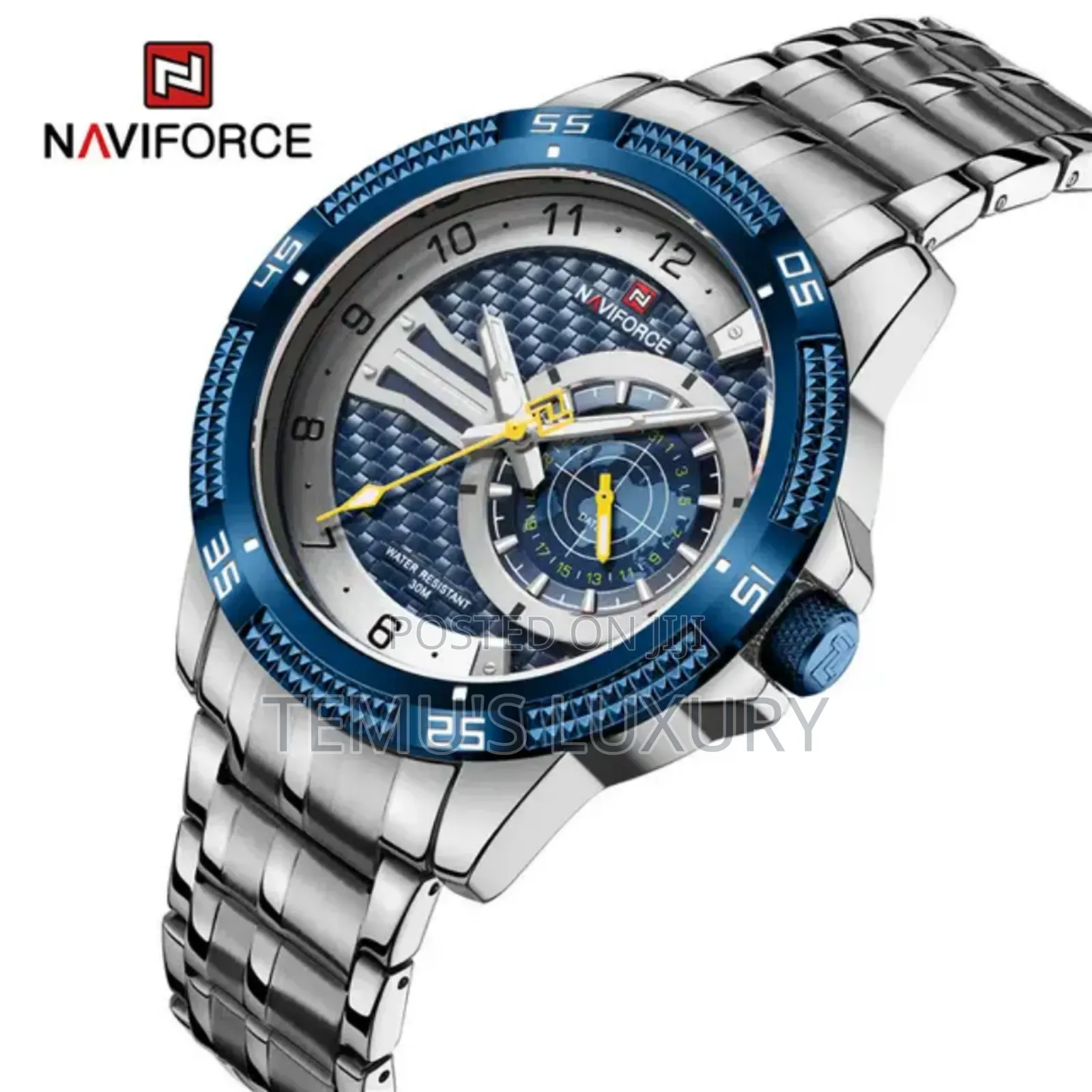 Naviforce Nf-9223 Dual Mastery Men Blue Quartz Wristwatch