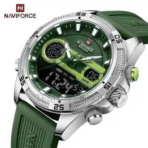 Naviforce Nf-9223 Dual Mastery Men Quartz Watch Rectangle Wristwatch