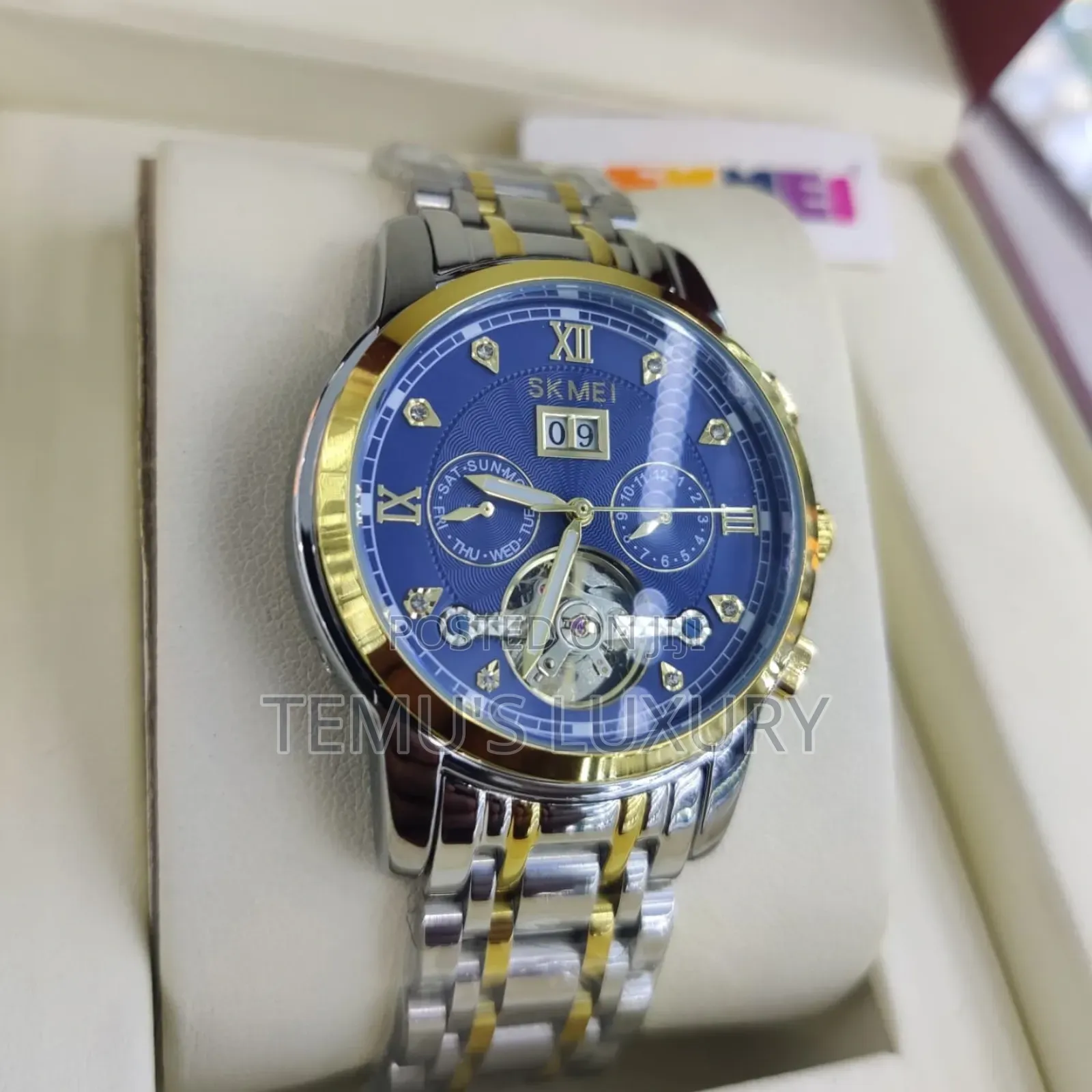 Skmei Men's Watch,Automatic Mechanical Watch, Stainless Light Luxury