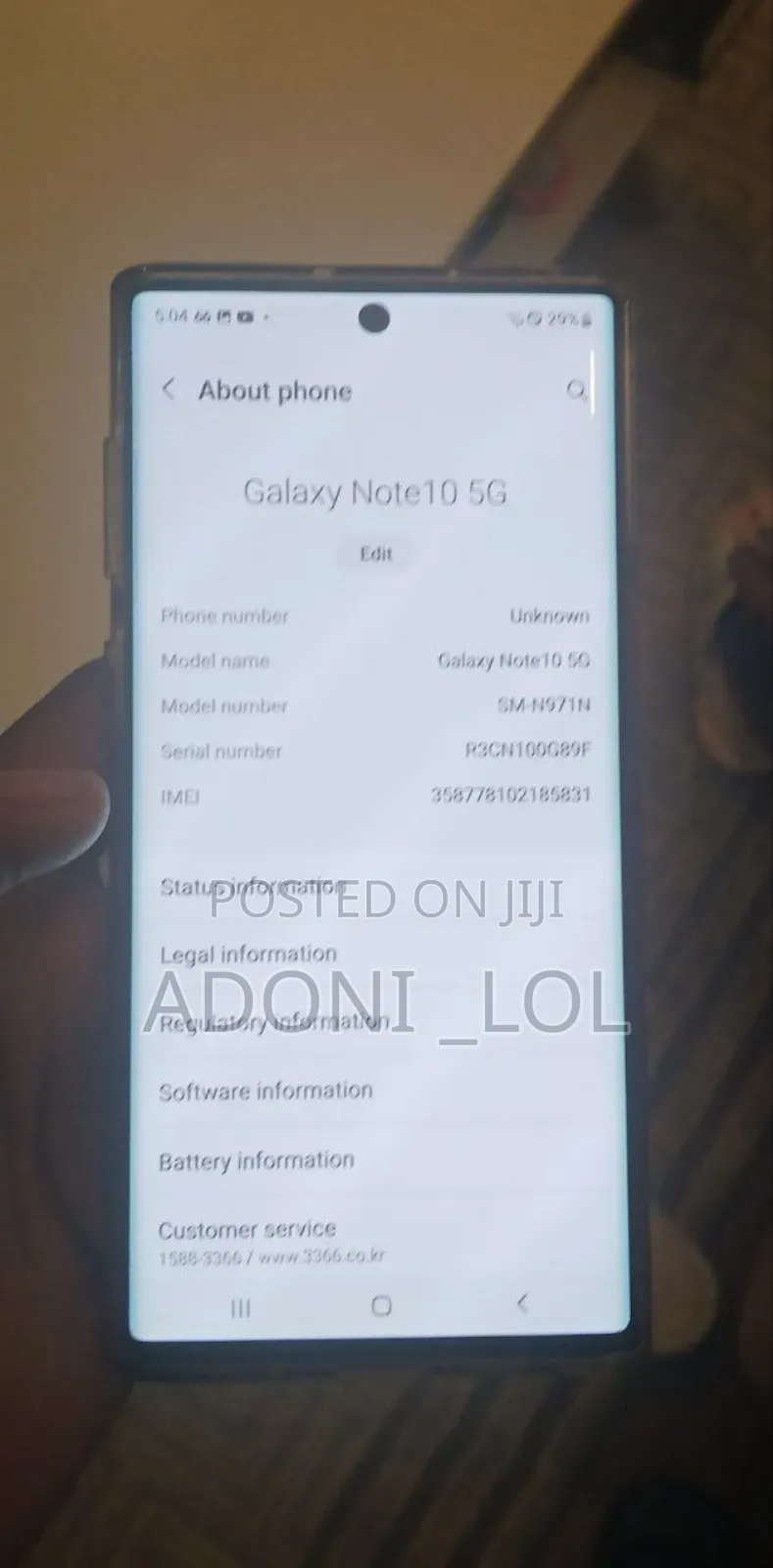 New Samsung Galaxy Note 10 5G 256 GB Black