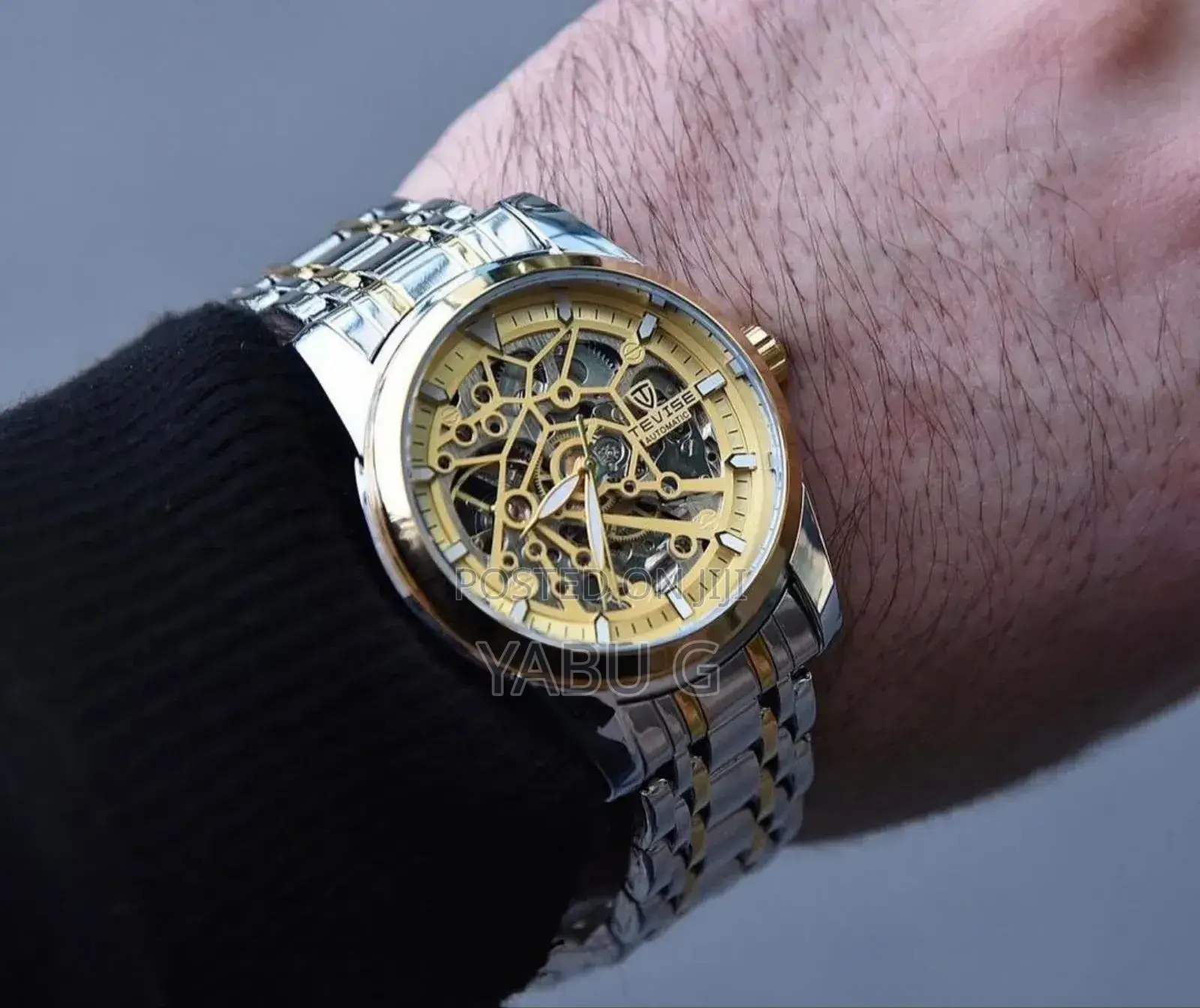 Tevise Luxury Men's Watch Retro Carved Waterproof Men's Mechanical