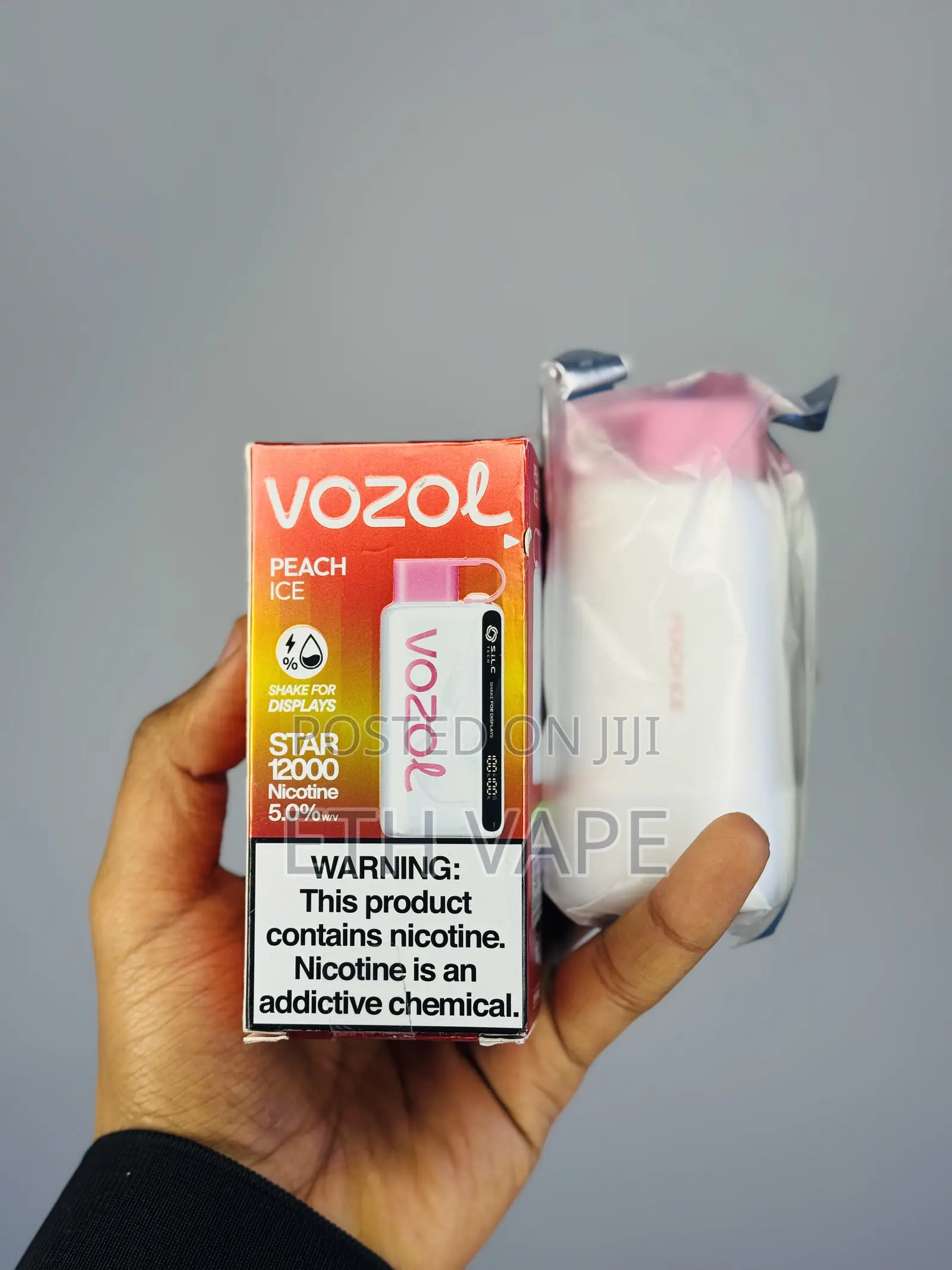 Yuoto, Tugboat, Vozol, Elf-Bar Vape Peach Ice in Addis Ababa, Ethiopia