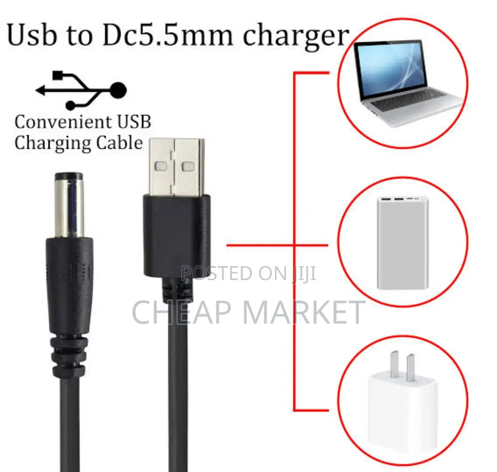 Usb 5v to 12v Power Cable