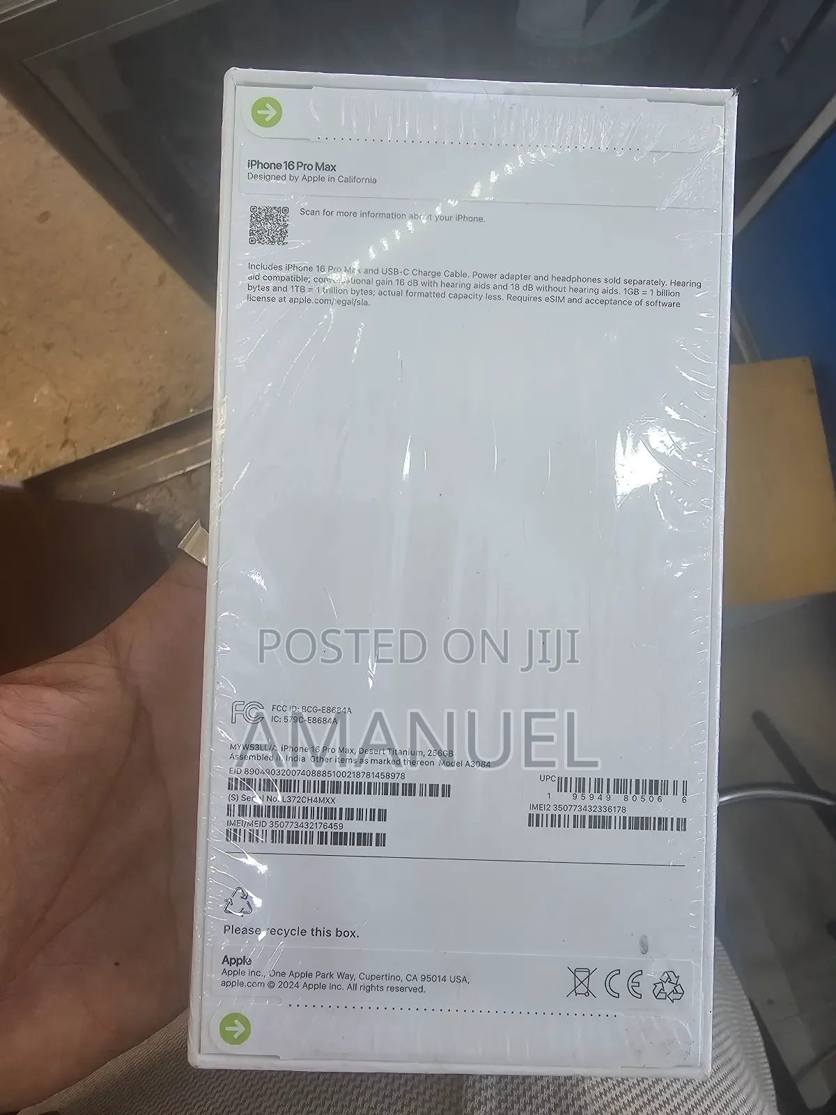 New Apple iPhone 16 Pro Max 256 GB