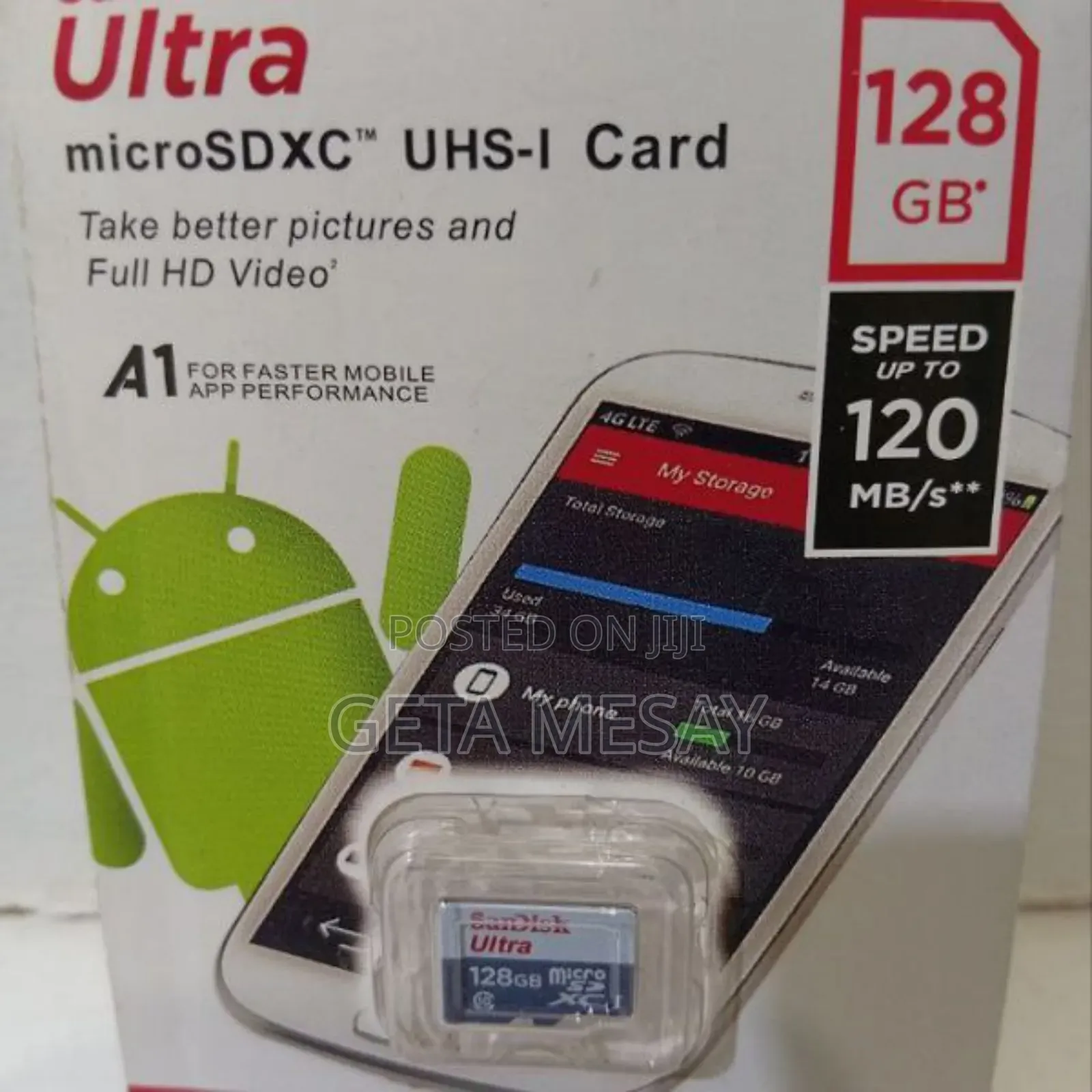 Sandisk Ultra 128gb Microsdxc Uhs-I Card - A1 Up to 120mb/S