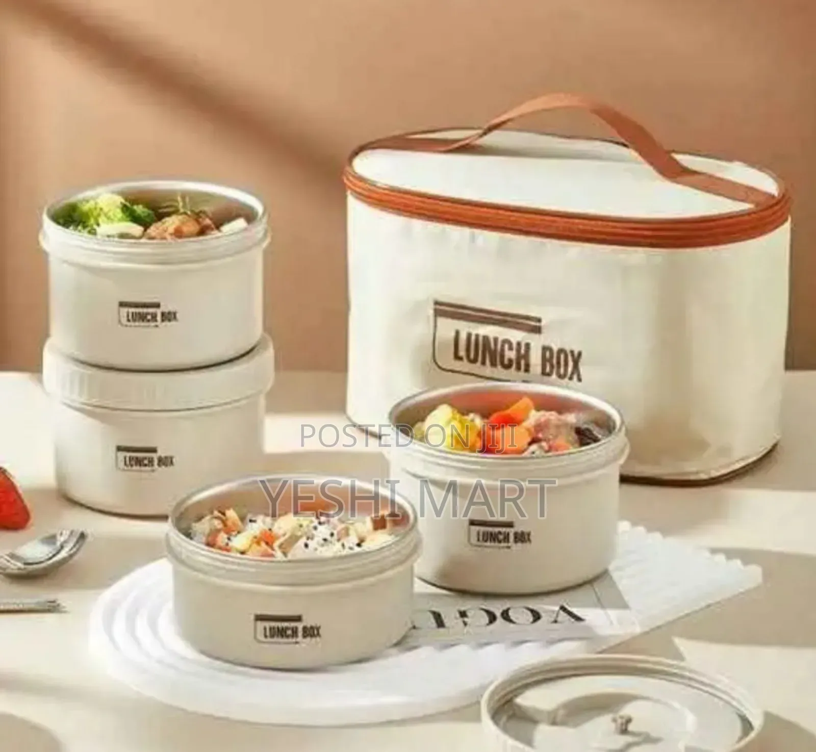 Gift Lunch Box for Adults, Heatable Lunchbox With Bear Pattern,