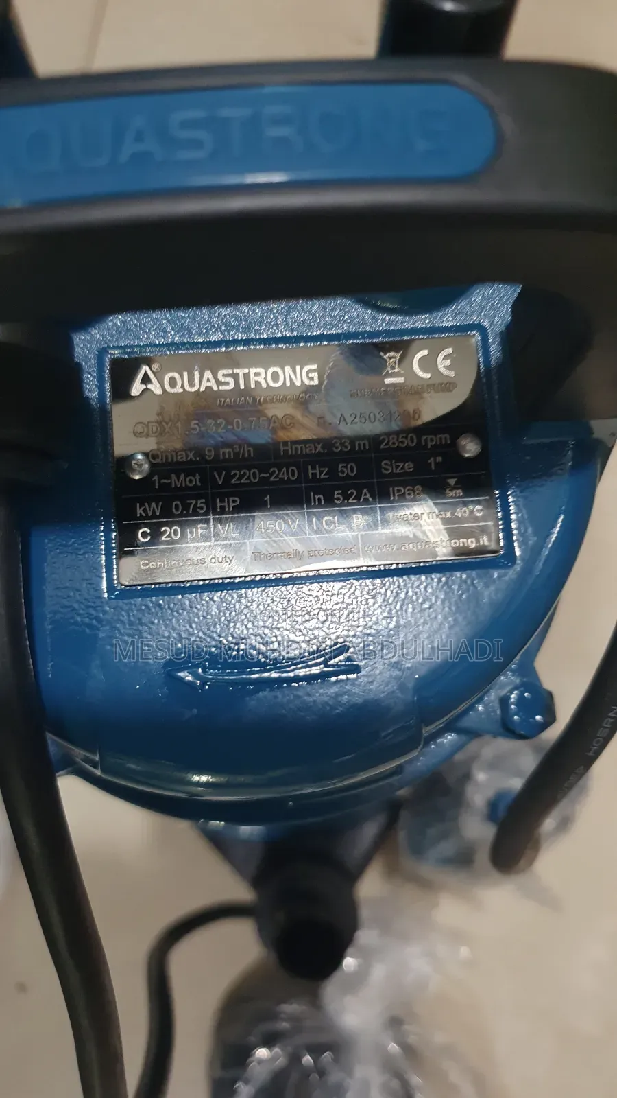 Aquastrong Qx 1h.P Pump