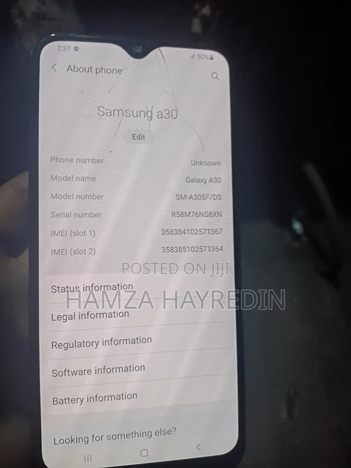 Samsung Galaxy A30 64 GB Black