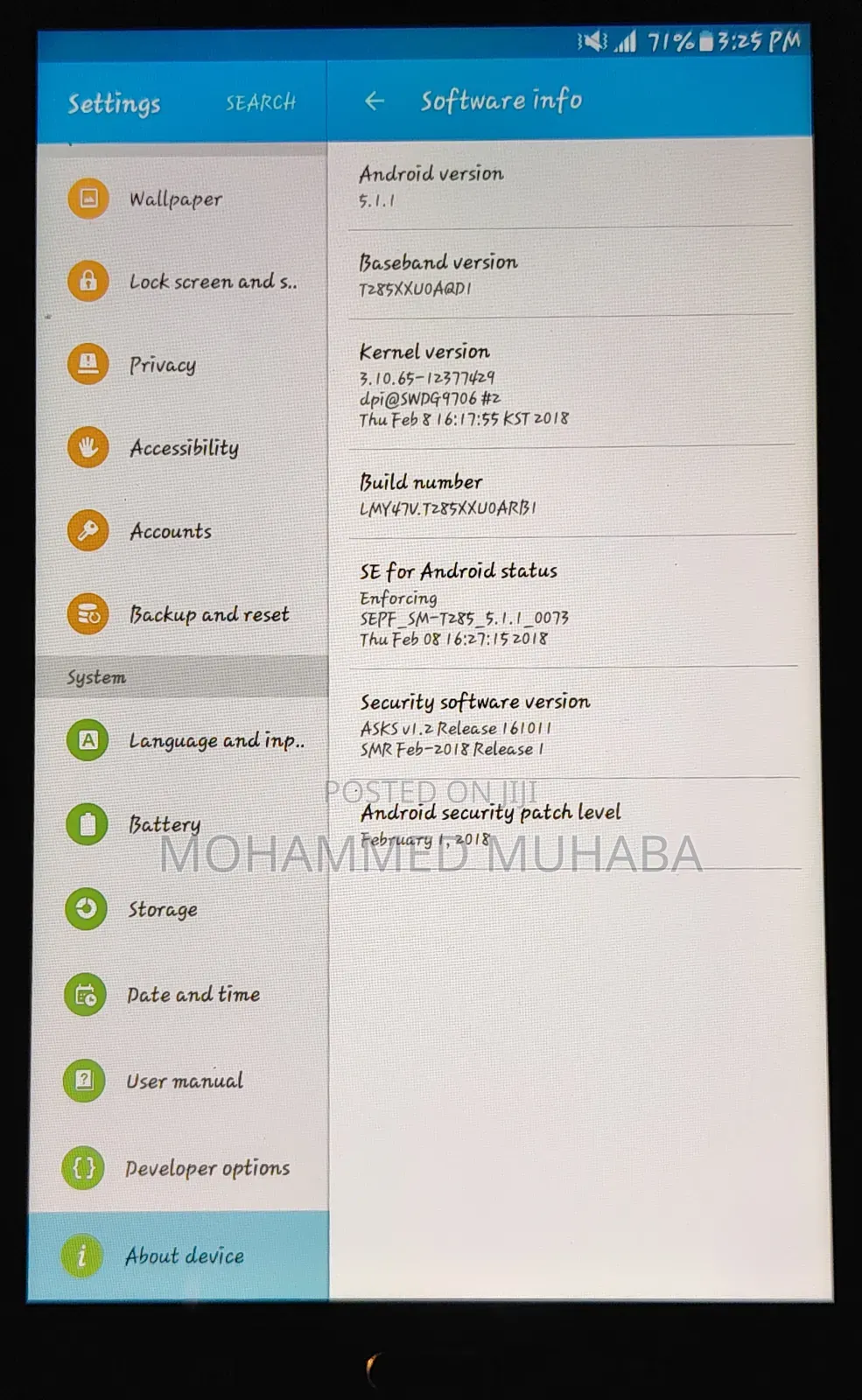 Samsung Galaxy Tab A 7.0 8 GB Black