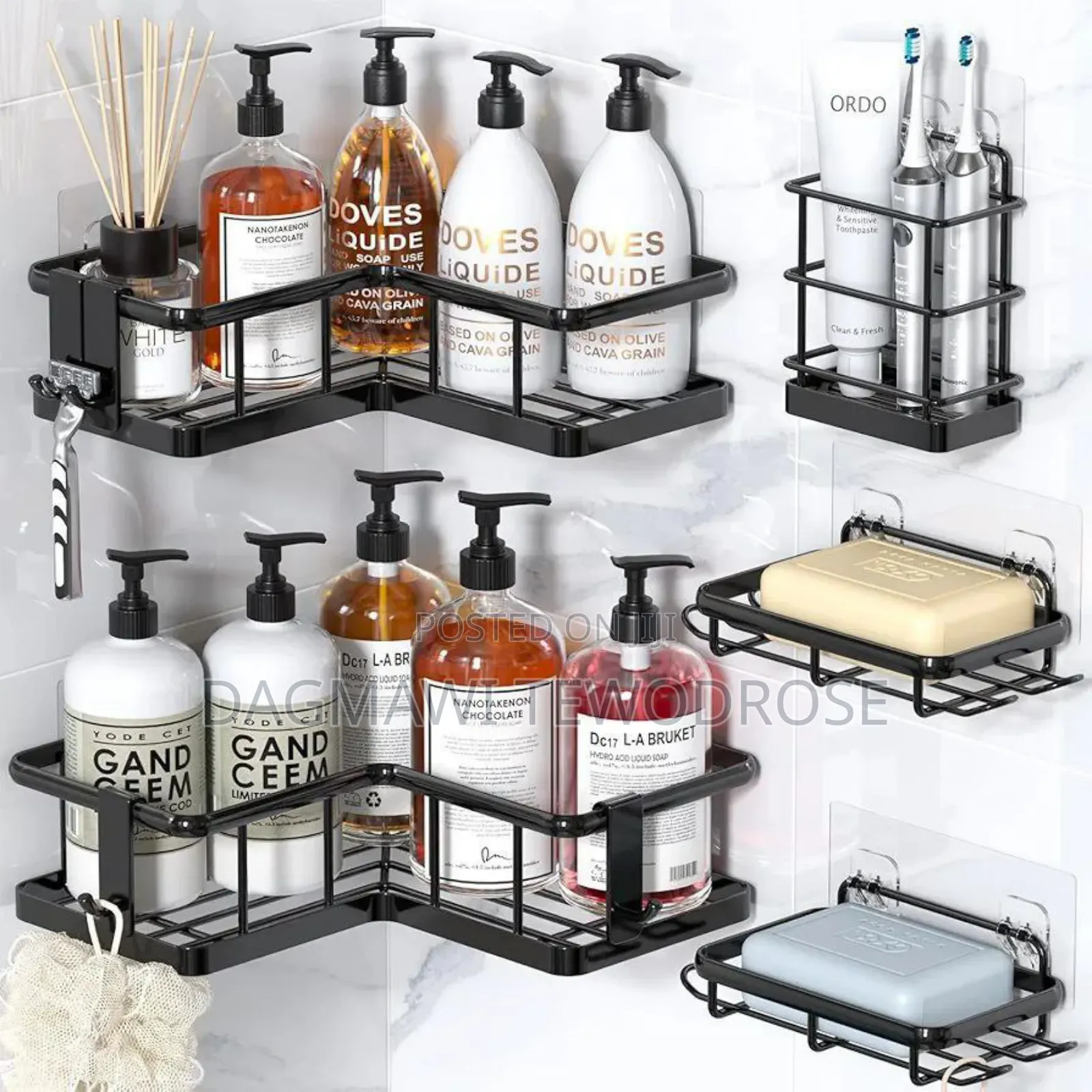 5pcs Stainless Steel Organizing Storage Rack