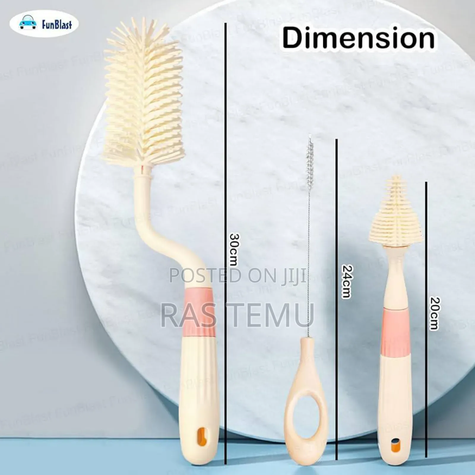 3 PCS Silicones Baby Bottle Brush