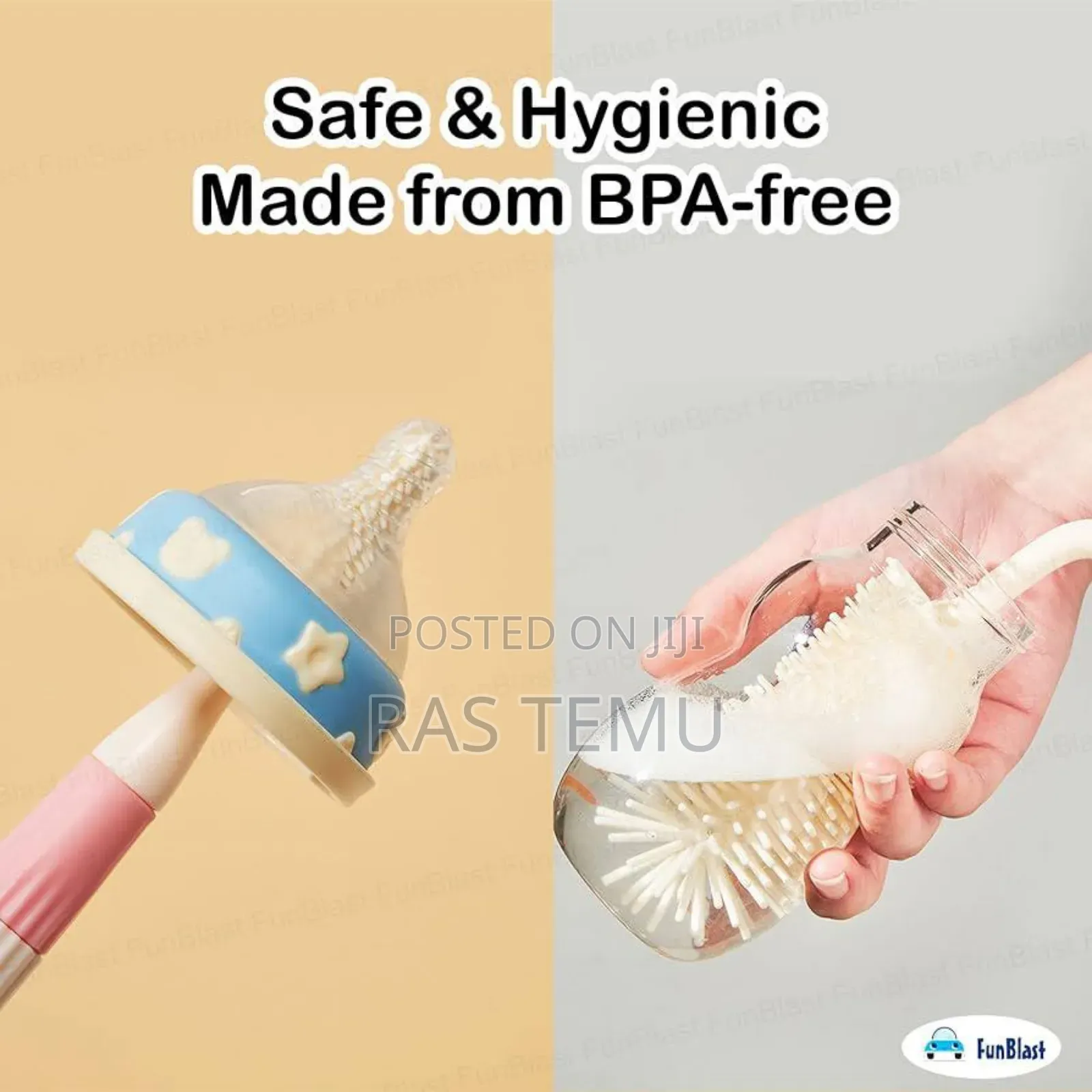 3 PCS Silicones Baby Bottle Brush