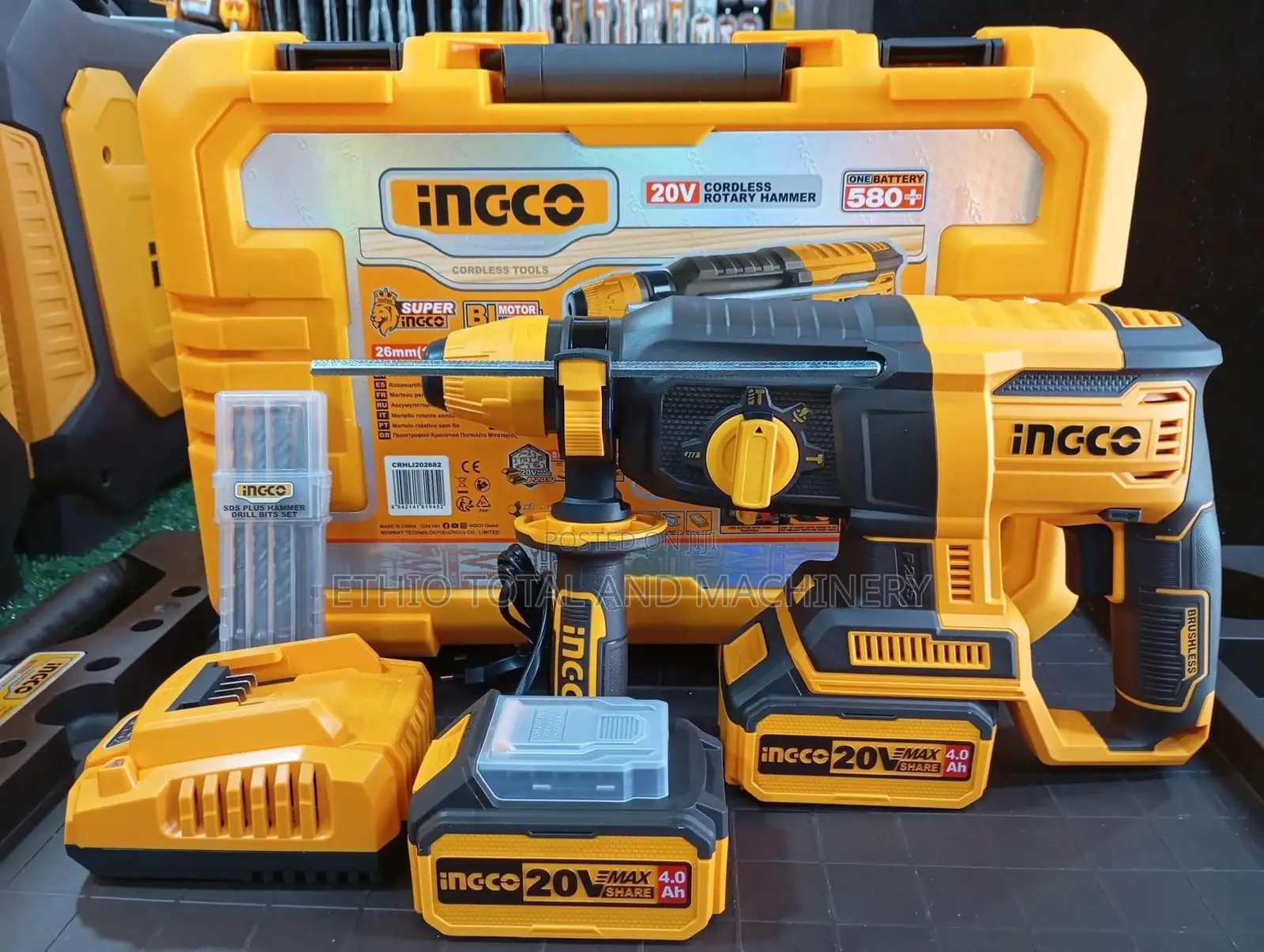 Ingco 20v Cordless Rotary Hammer Drill