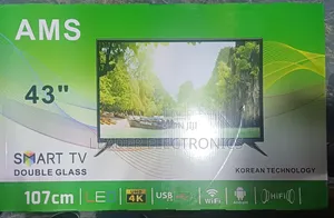 Ams Tv 43" Smart Android Double Glass Tv
