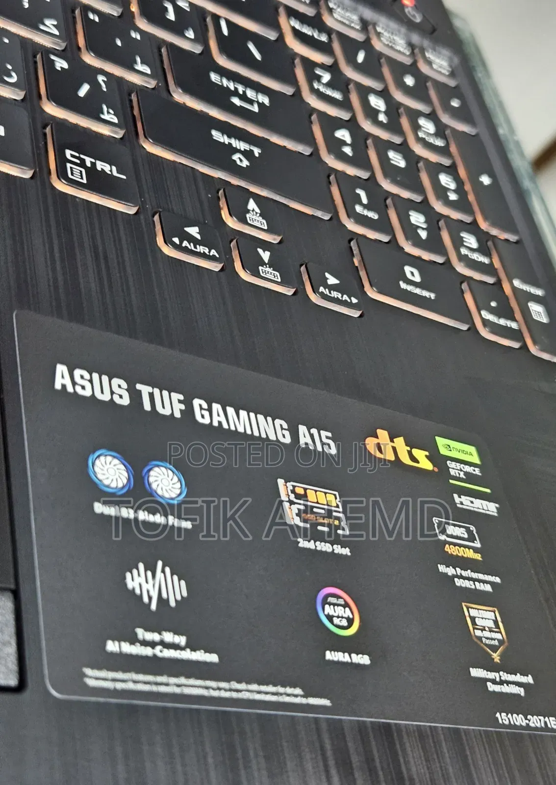 New Laptop Asus TUF Gaming A15 8GB AMD Ryzen 7 SSD 512GB