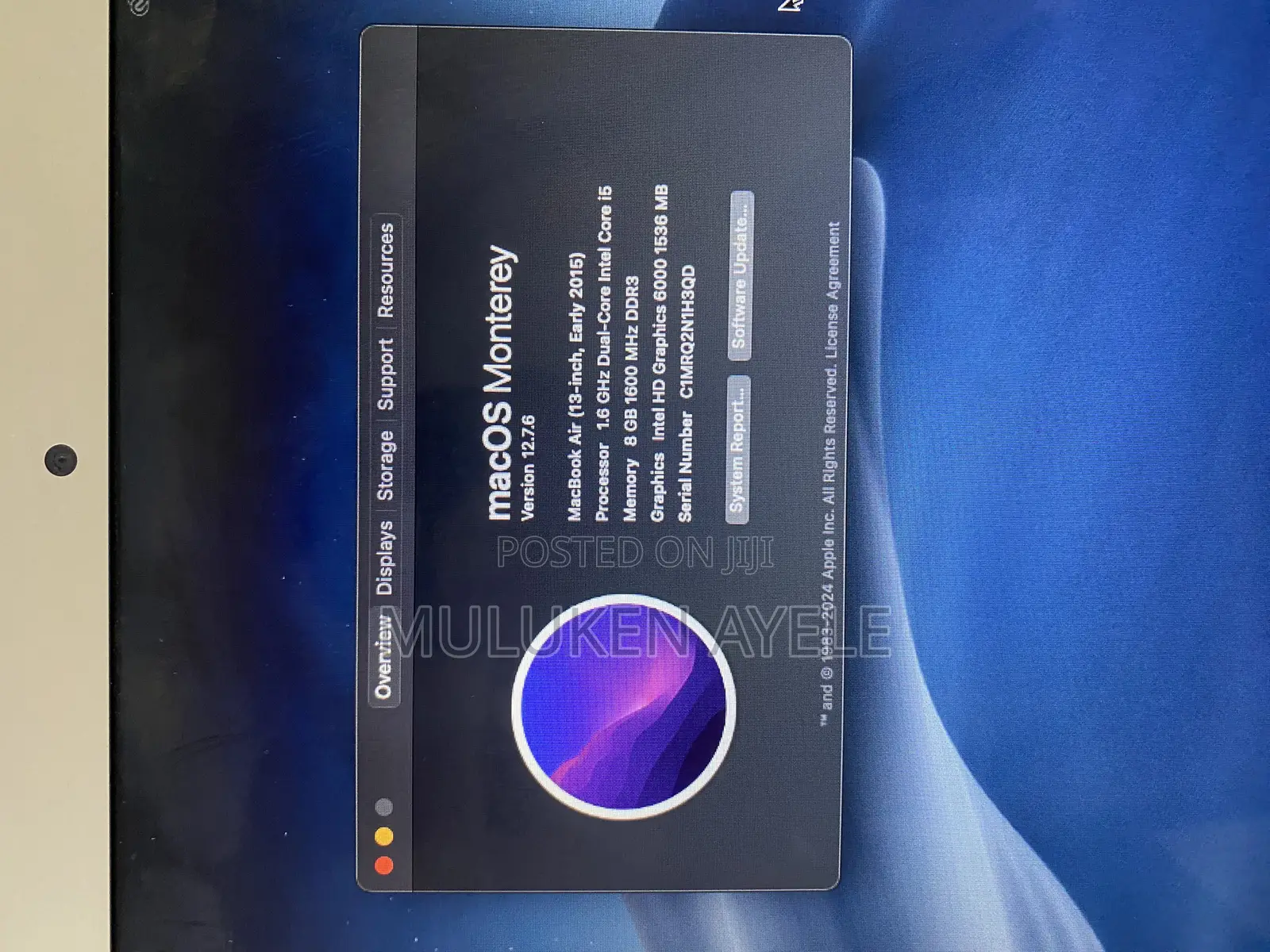 Laptop Apple MacBook Air 2015 8GB Intel Core I5 SSHD (Hybrid) 256GB