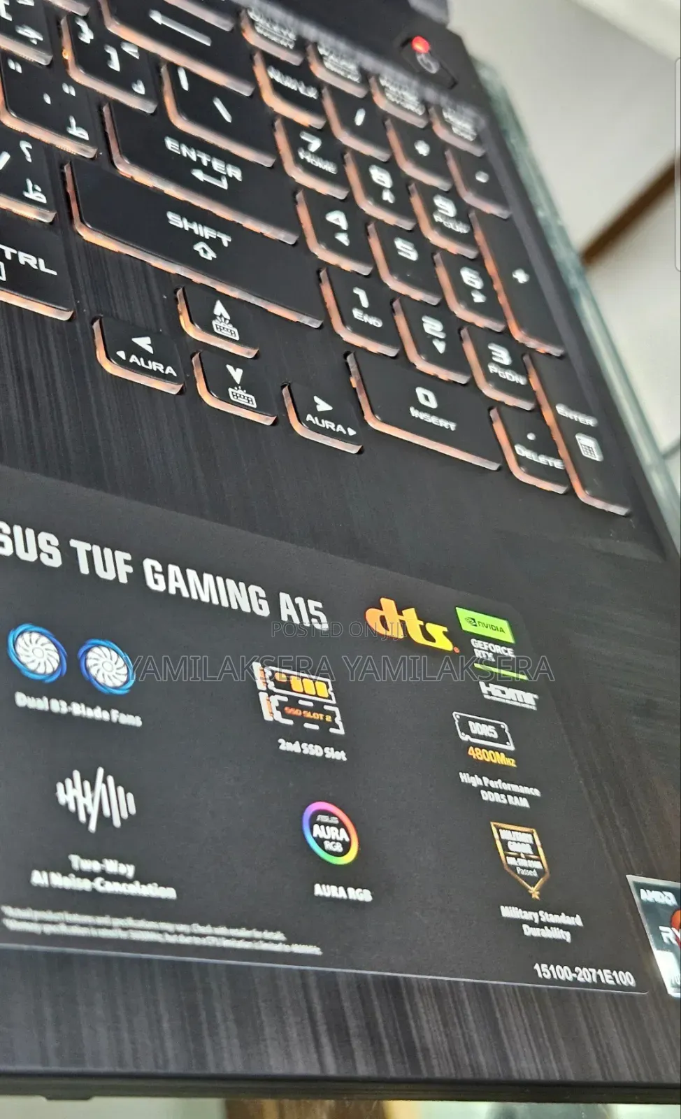 New Laptop Asus TUF Gaming A15 8GB AMD Ryzen 7 SSD 512GB