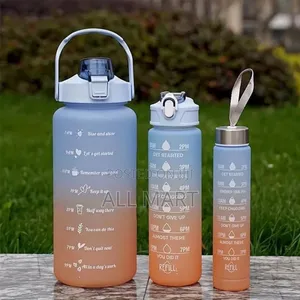 3set Sport Motivational Water Bottle
