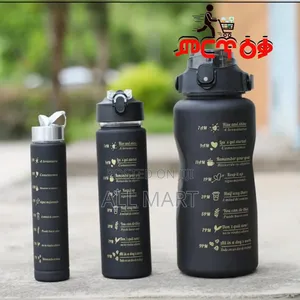 3set Sport Motivational Water Bottle